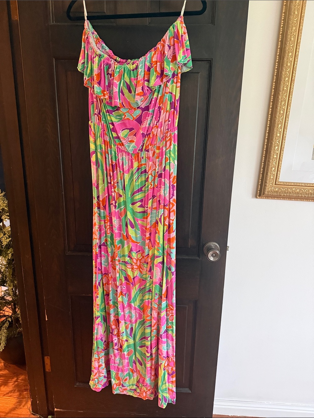 Lilly Pulitzer Strapless Amy Maxi Dress in Lulu - XL